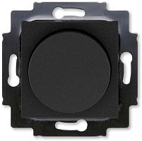 Светорегулятор поворотно-нажимной без рамки ABB EPJ Levit 60-600Вт антрацит/дымчатый черный картинка